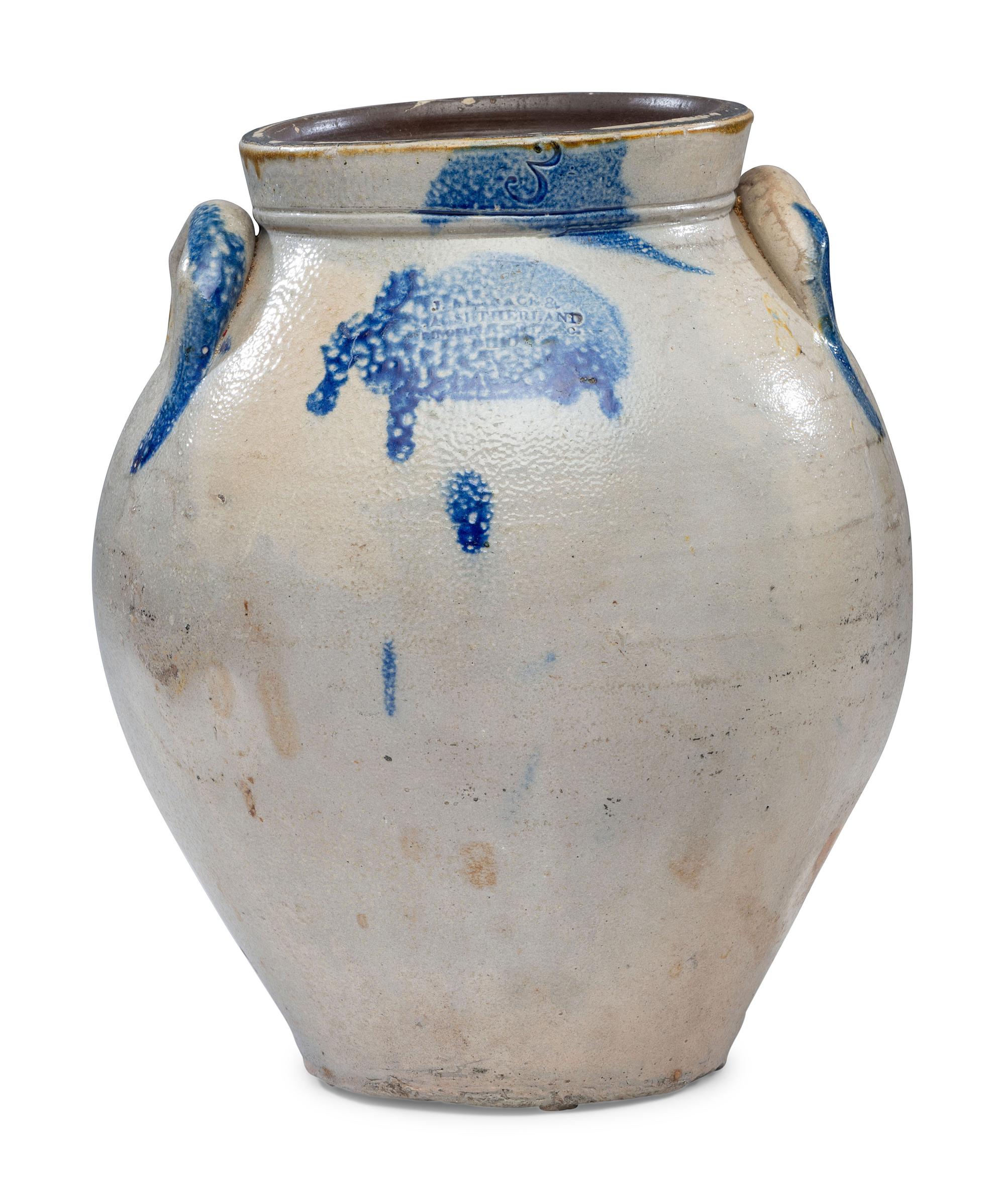 A J. Bennage and J. A. Sutherland Three-Gallon Stoneware Jar