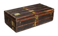 A Goyard Steamer Trunk, 44 1/2 x 22 1/4 x 13 inches.