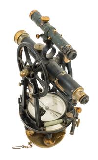 An American Brass and Parcel Ebonized Miner's Transit Height 15 inches. — BUFF & BUFF MFG. CO., BOSTON, MASSACHUSETTS, EARLY 20TH CENTURY