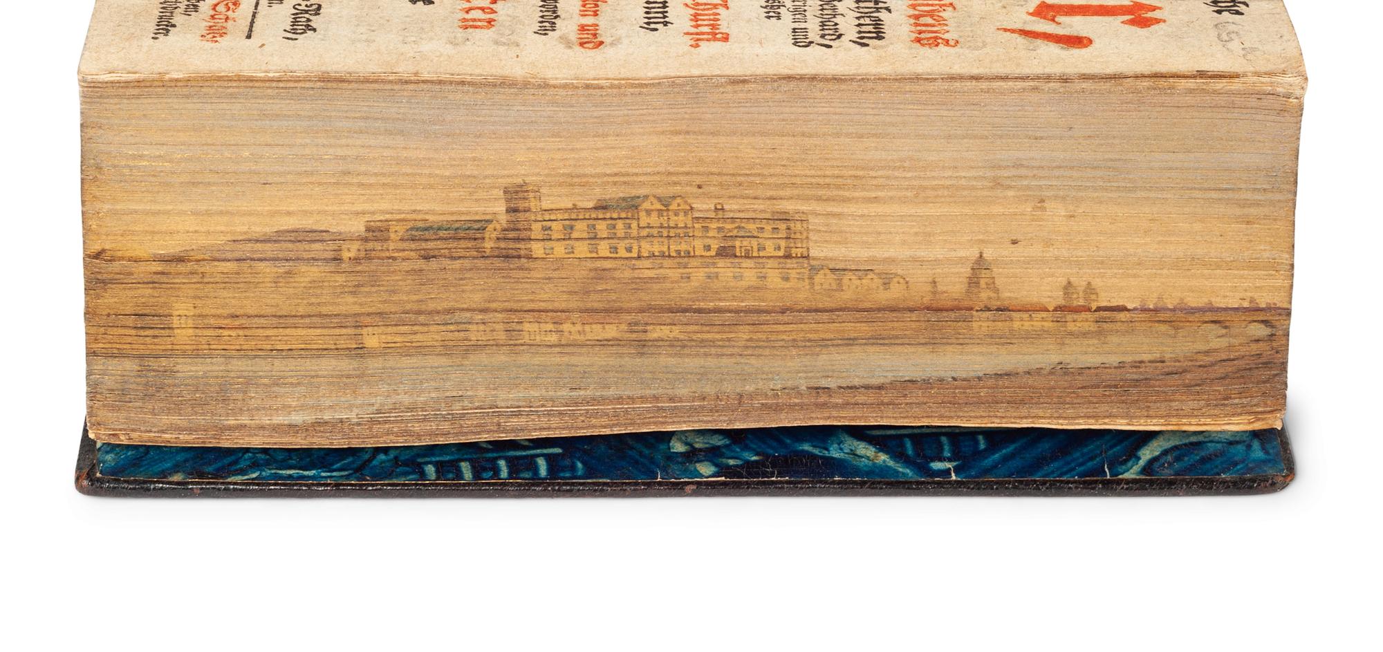[FORE-EDGE PAINTING] -- [BIBLE, in German]. Geisliche und Liebliche Lieder.... Berlin: Joshua David Schaft, 1775.