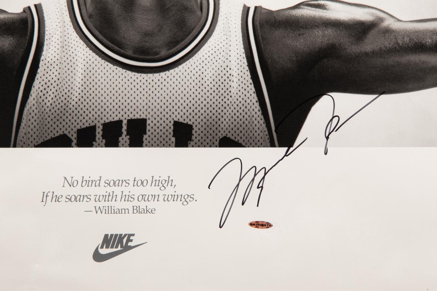 An Exceptional Michael Jordan Signed Autograph Original 1989 Nike Wings Poster (Upper Deck Authenticated),
