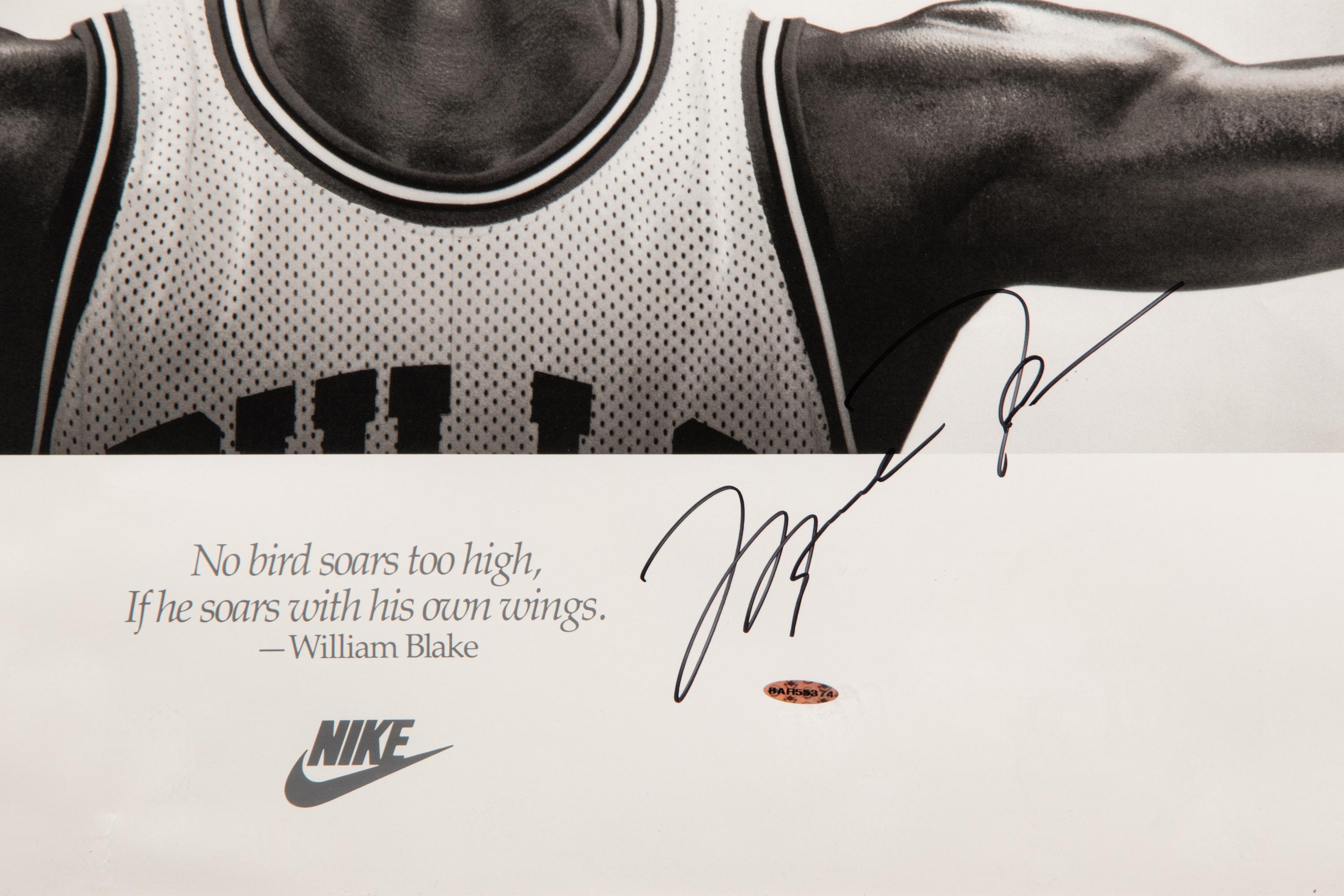 An Exceptional Michael Jordan Signed Autograph Original 1989 Nike Wings Poster (Upper Deck Authenticated),