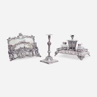 A Victorian Sterling Silver Inkstand Robinson, Edkins & Aston, Birmingham, 1846
