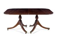 A George III Style Mahogany Triple-Pedestal Dining Table