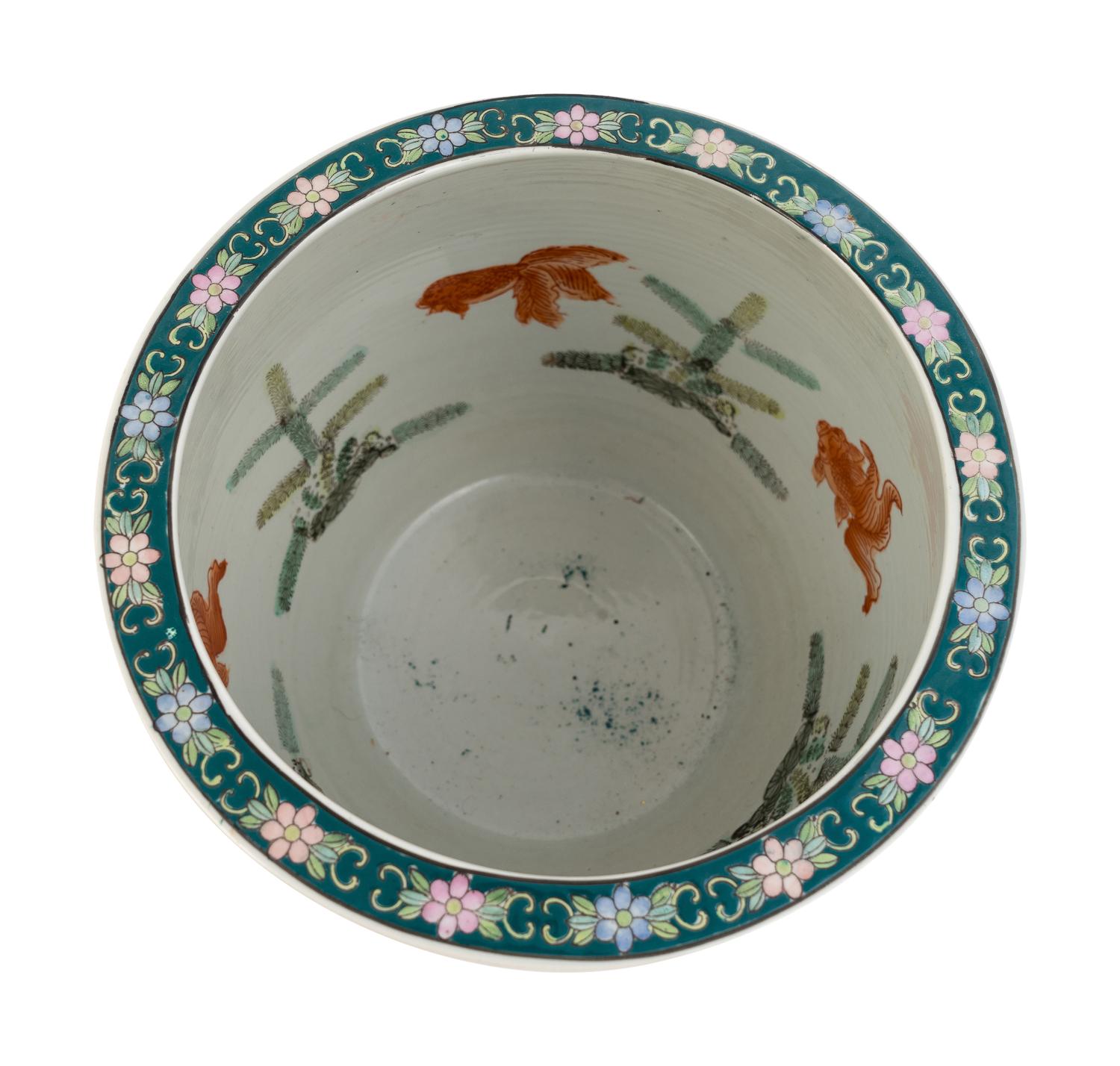 A Pair of Chinese Famille Rose Porcelain Fish Bowls