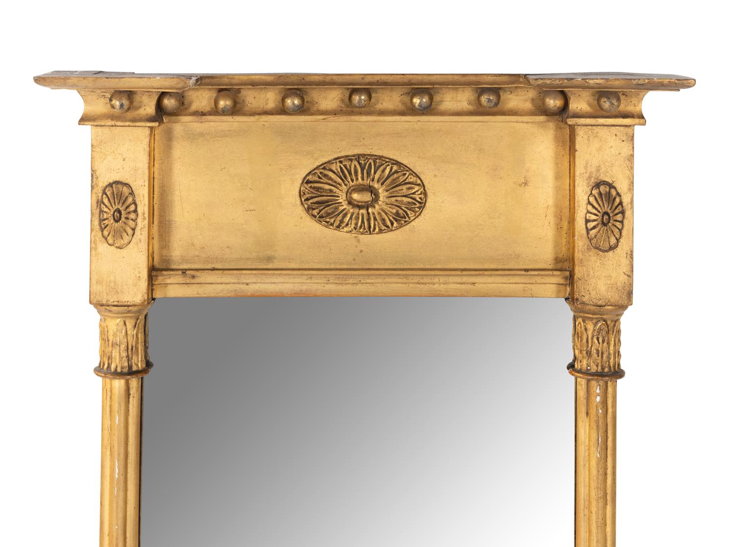 A Federal Style Giltwood Mirror
