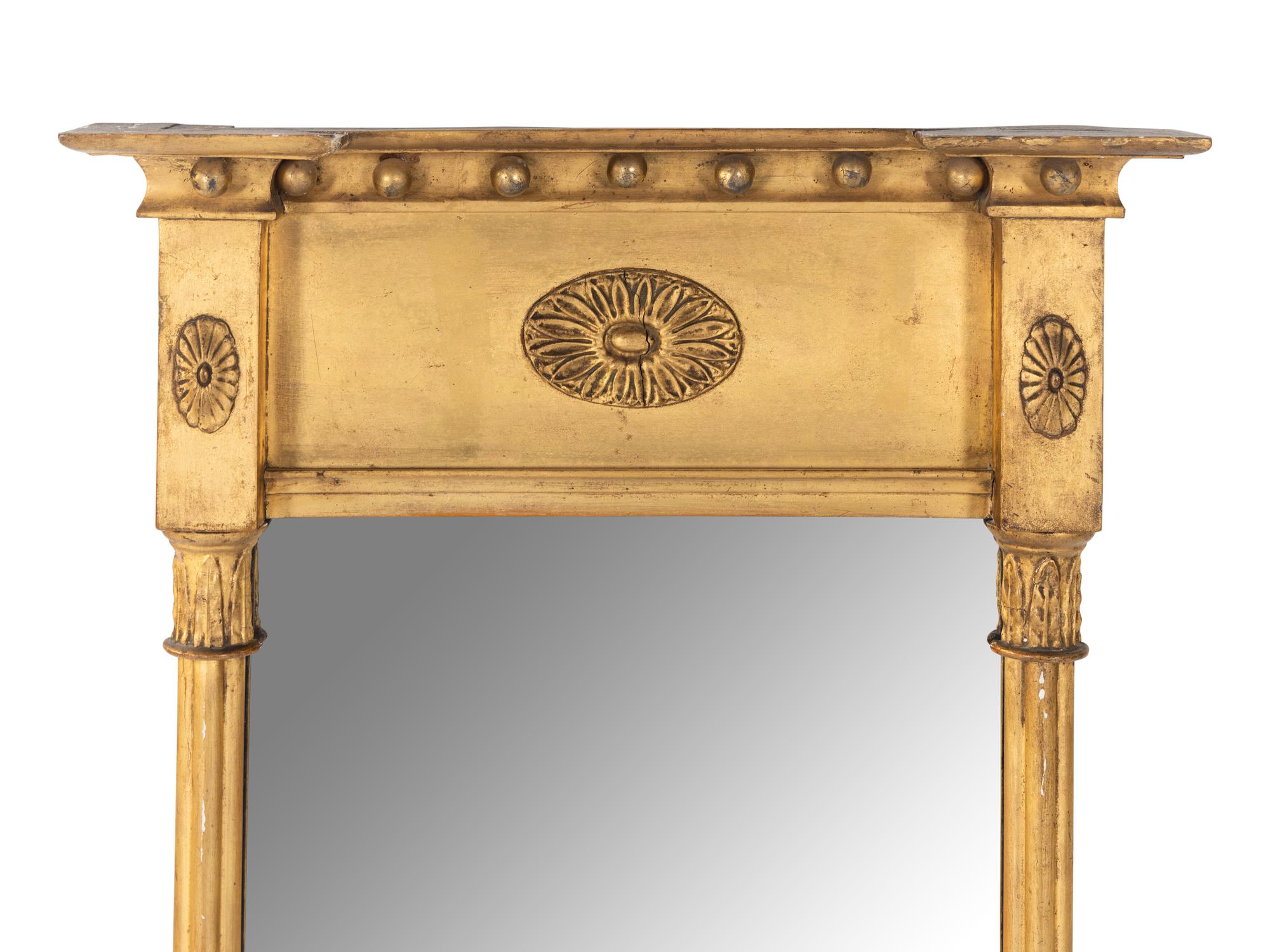 A Federal Style Giltwood Mirror