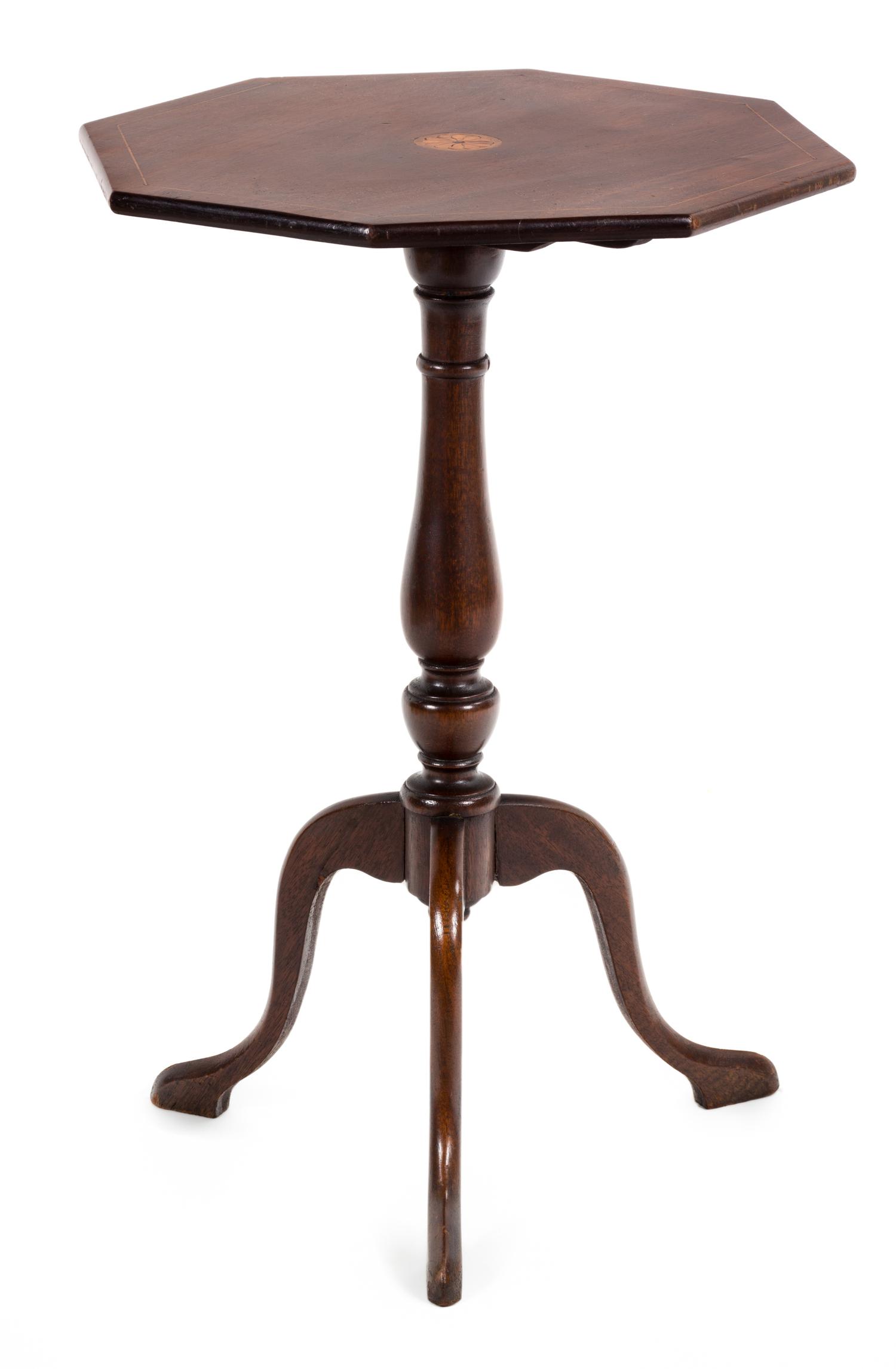 A Regency Inlaid Mahogany Table Height 24 x diameter 16 inches. — 20TH CENTURY