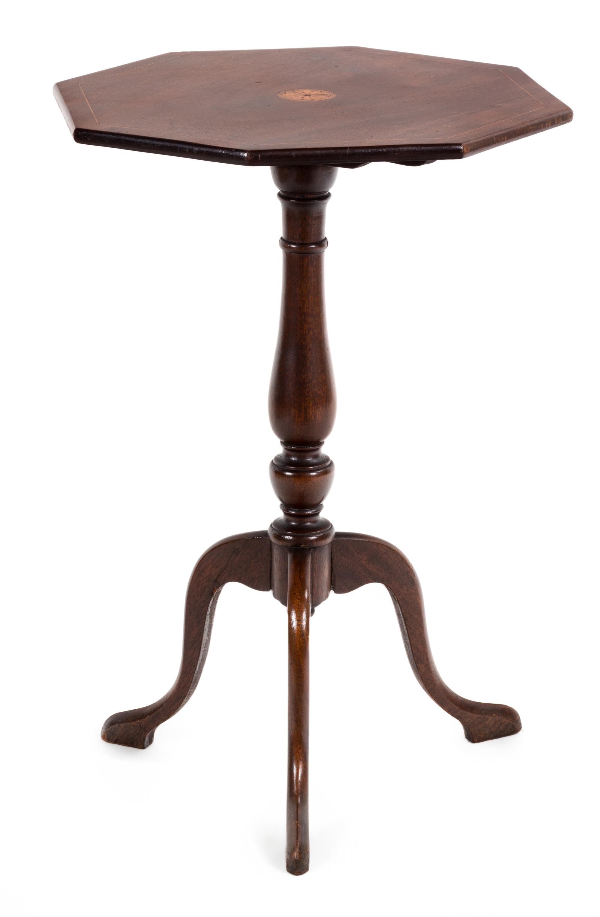 A Regency Inlaid Mahogany Table Height 24 x diameter 16 inches. — 20TH CENTURY
