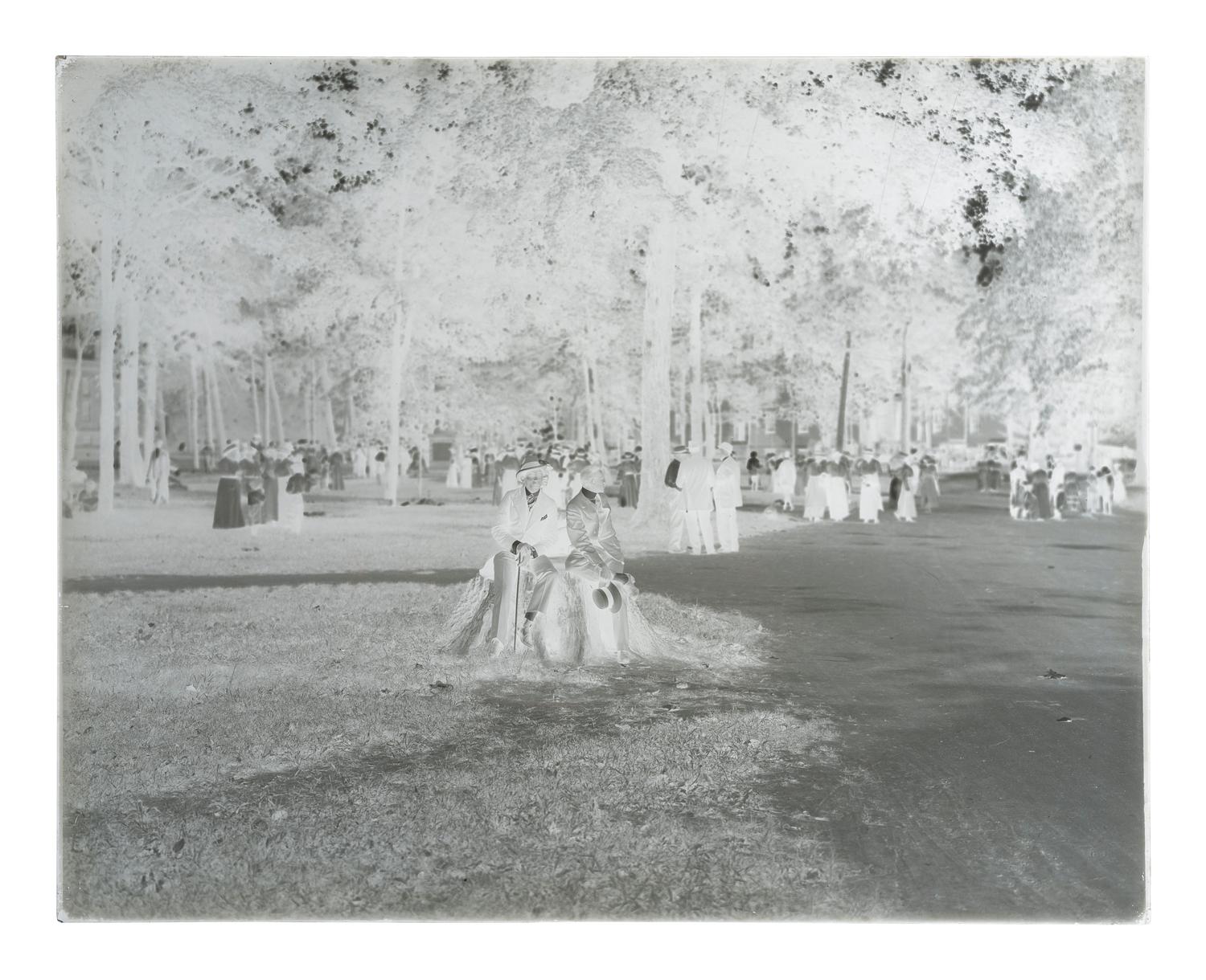 [EDUCATION]. 10 large format glass negatives featuring students at Wilberforce University.