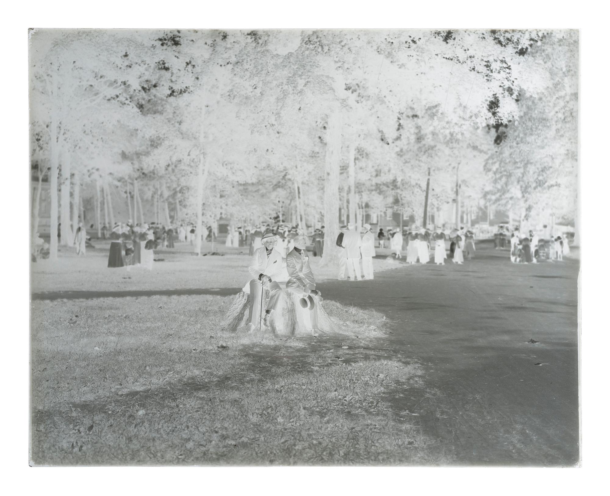 [EDUCATION]. 10 large format glass negatives featuring students at Wilberforce University.
