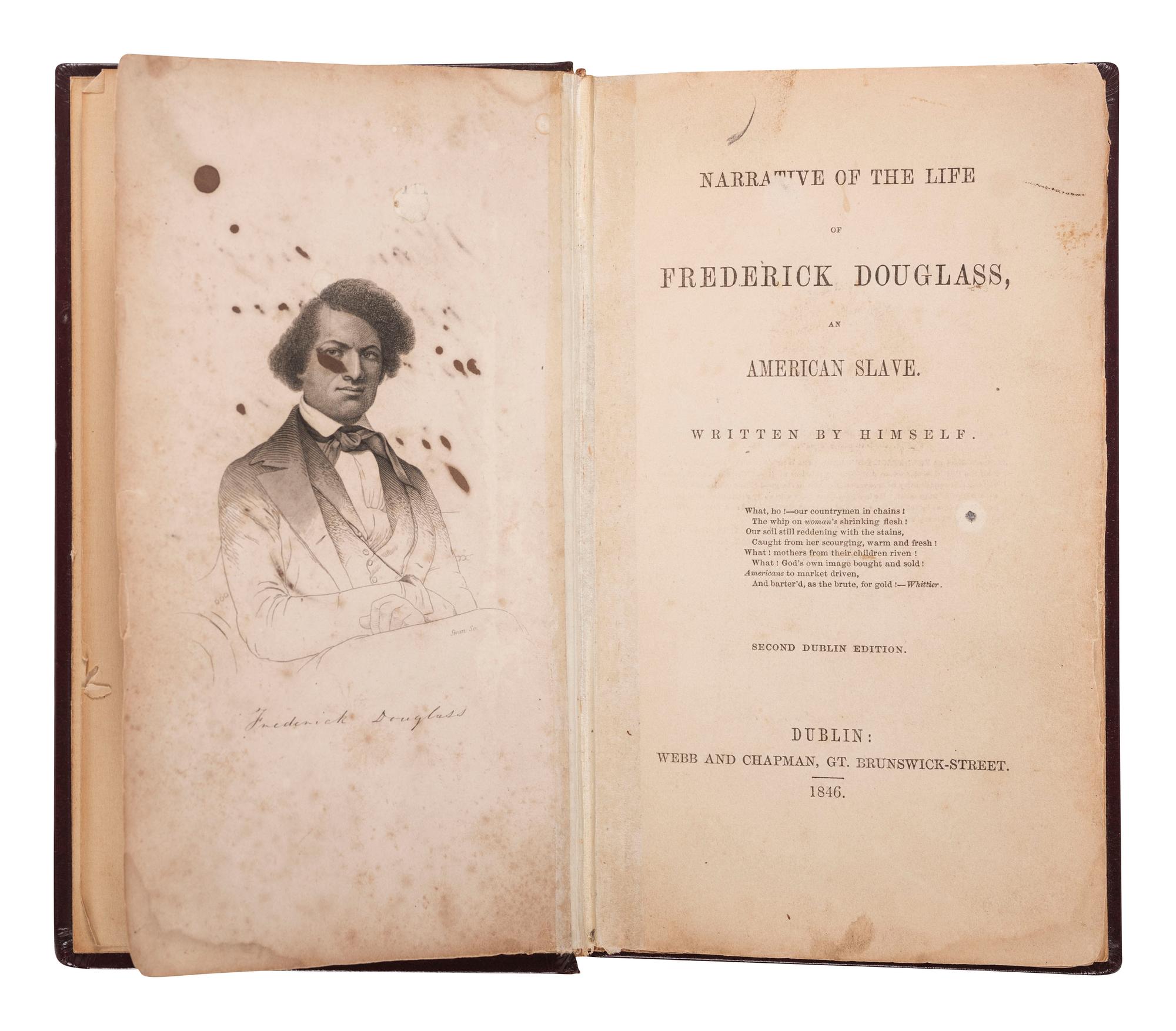 DOUGLASS, Frederick. Narrative of the Life of Frederick Douglass . Presented to Ossie Davis, 1961.