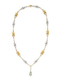 JULIUS COHEN, PLATINUM, YELLOW GOLD AND DIAMOND NECKLACE