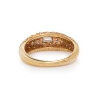 VAN CLEEF & ARPELS, DIAMOND AND YELLOW DIAMOND RING