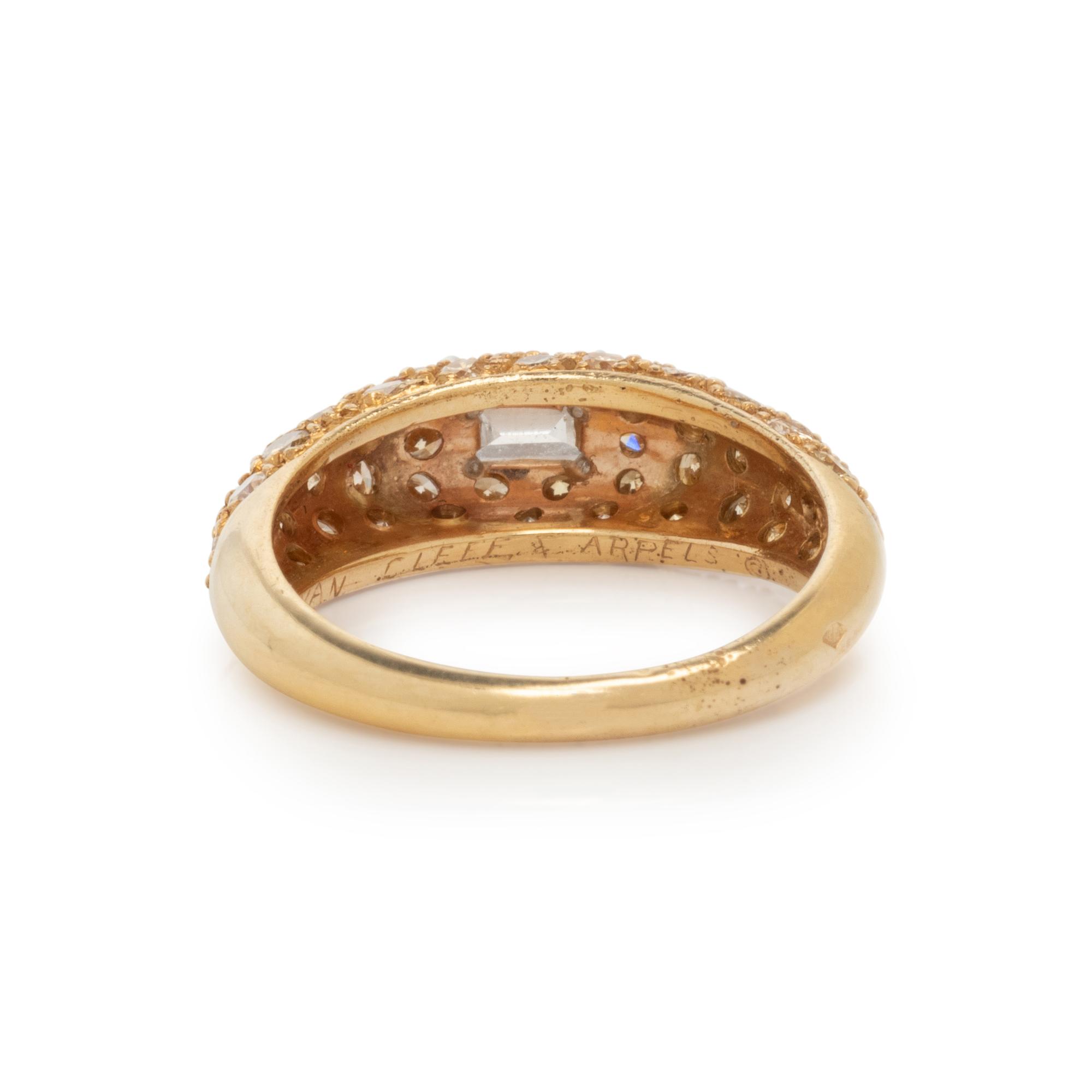 VAN CLEEF & ARPELS, DIAMOND AND YELLOW DIAMOND RING
