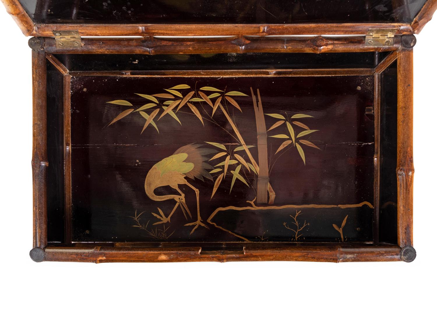 A Victorian Bamboo and Lacquer Hall Table