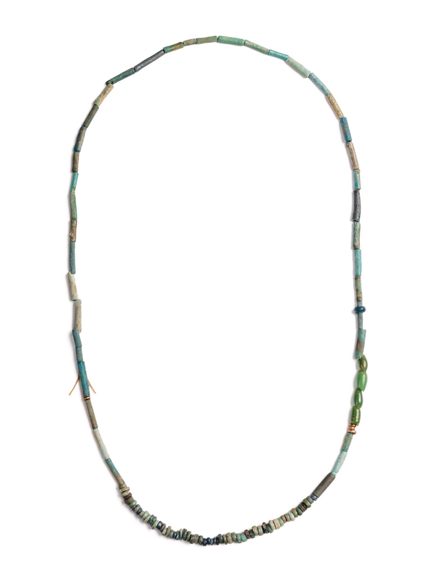Four Egyptian Bead and Faience Necklaces