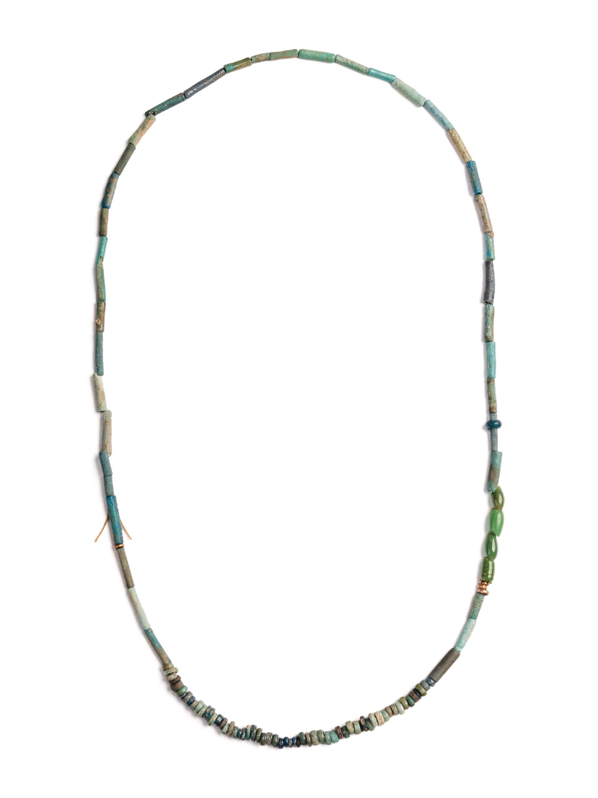 Four Egyptian Bead and Faience Necklaces