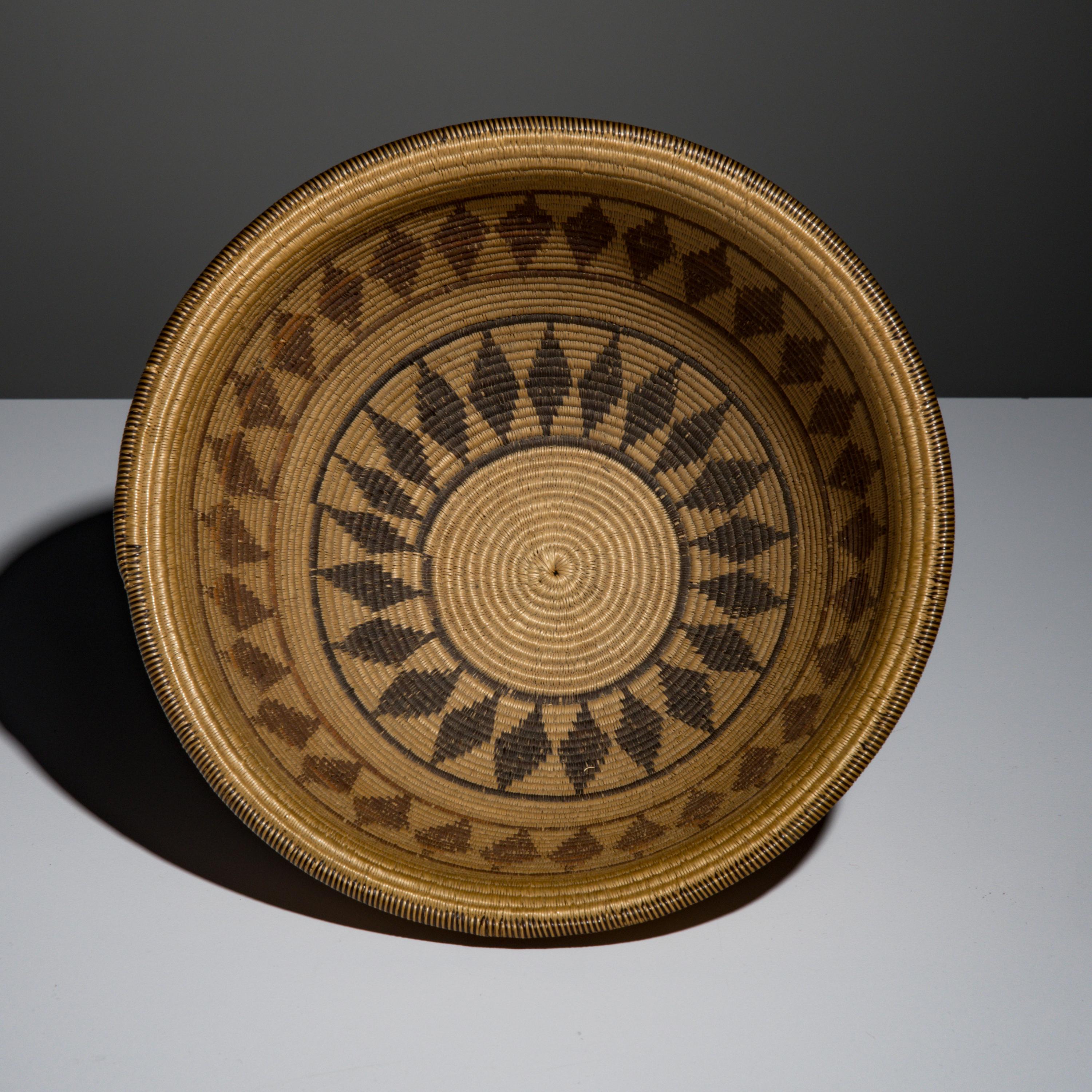Panamint Polychrome Basket, with Uniquely Flattened Rim