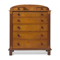 A Late Classical Bird’s Eye Maple Tall Chest of Drawers