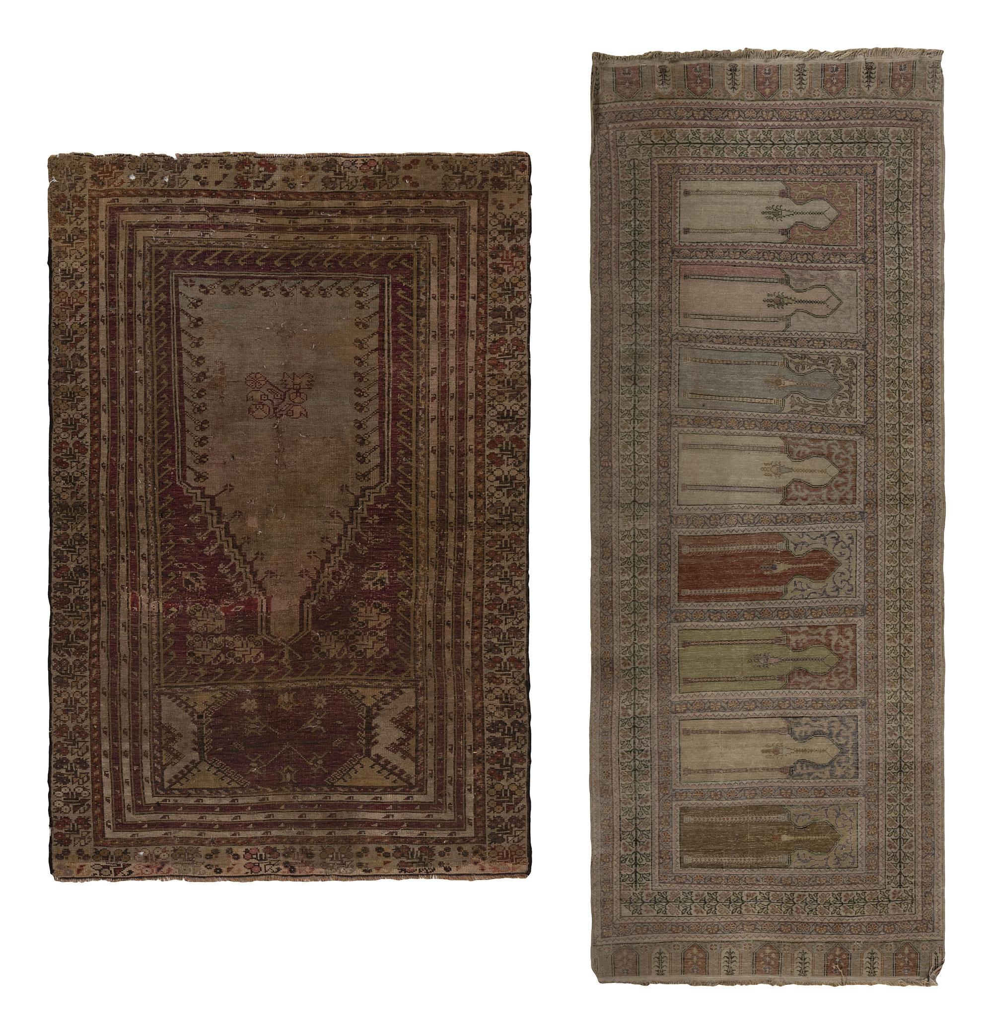 A Central Anatolian Prayer Rug and a Turkish Saph Rug