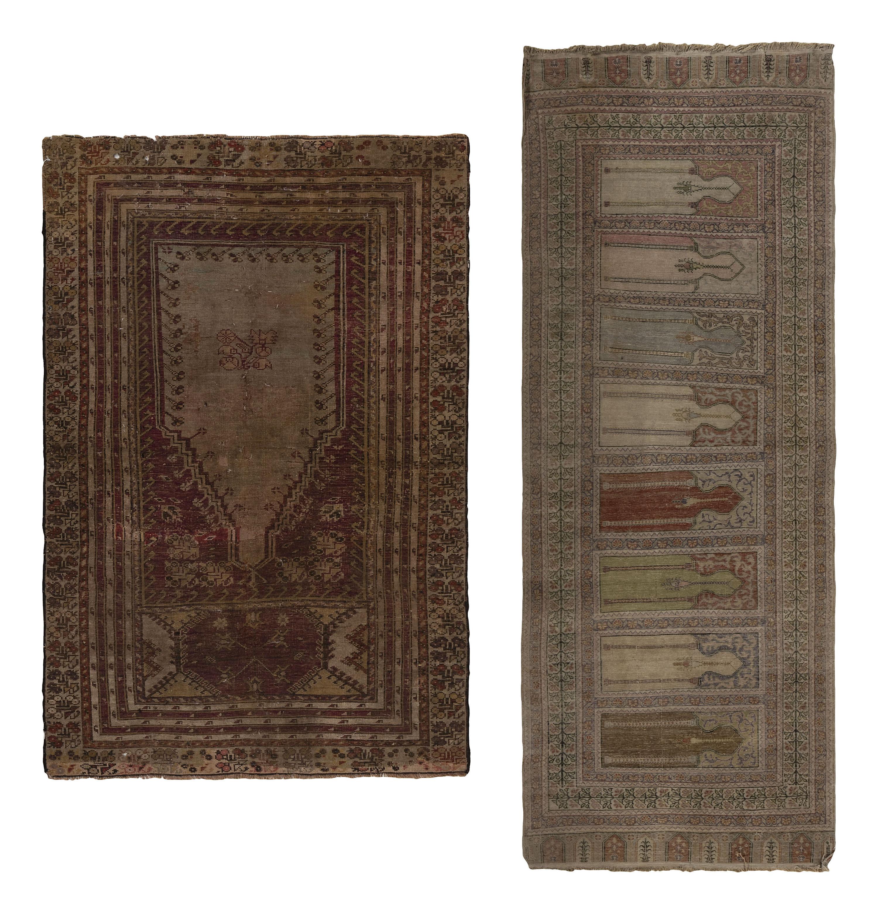 A Central Anatolian Prayer Rug and a Turkish Saph Rug