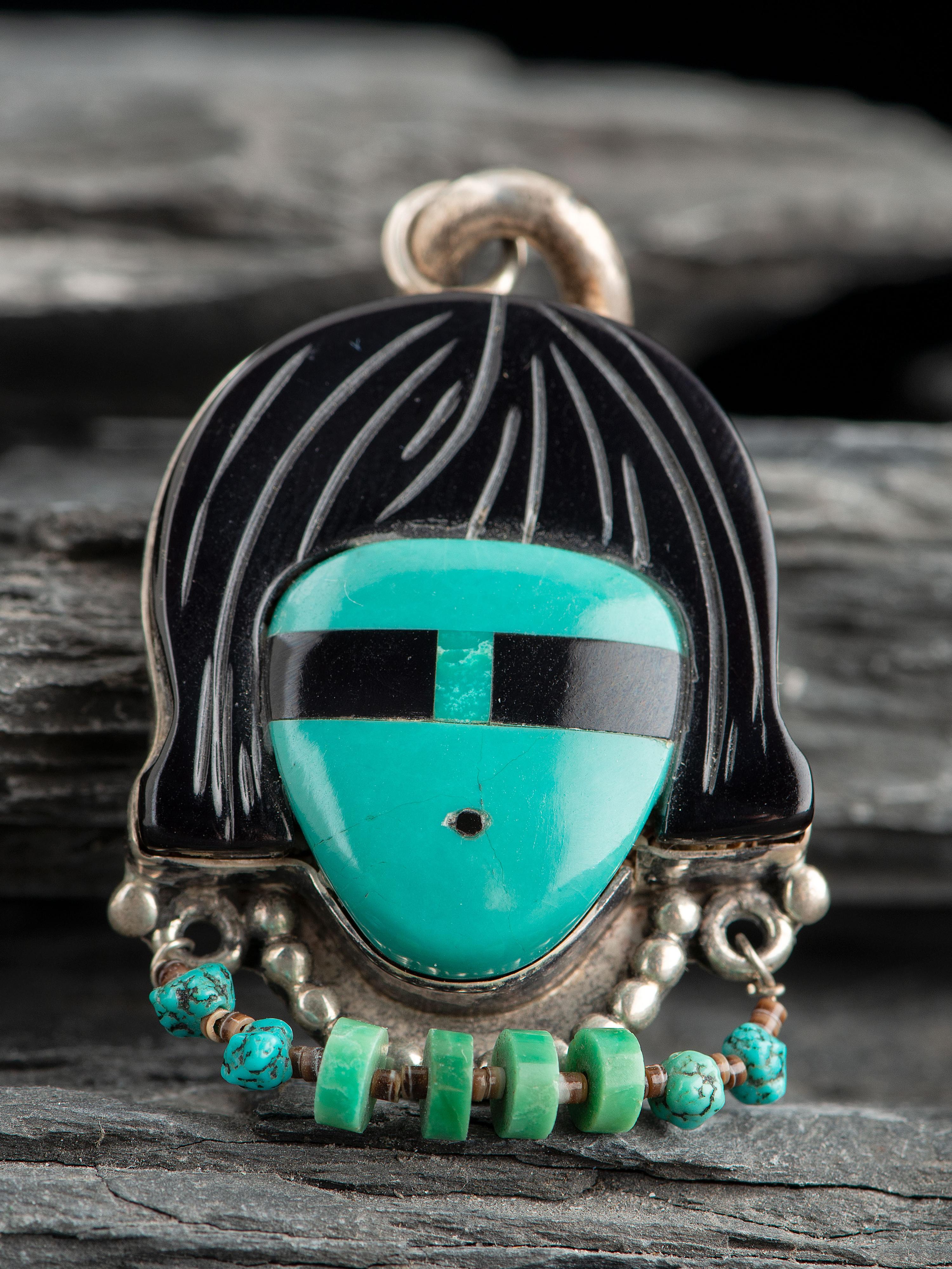 Mosaic Inlay Figural Pendant