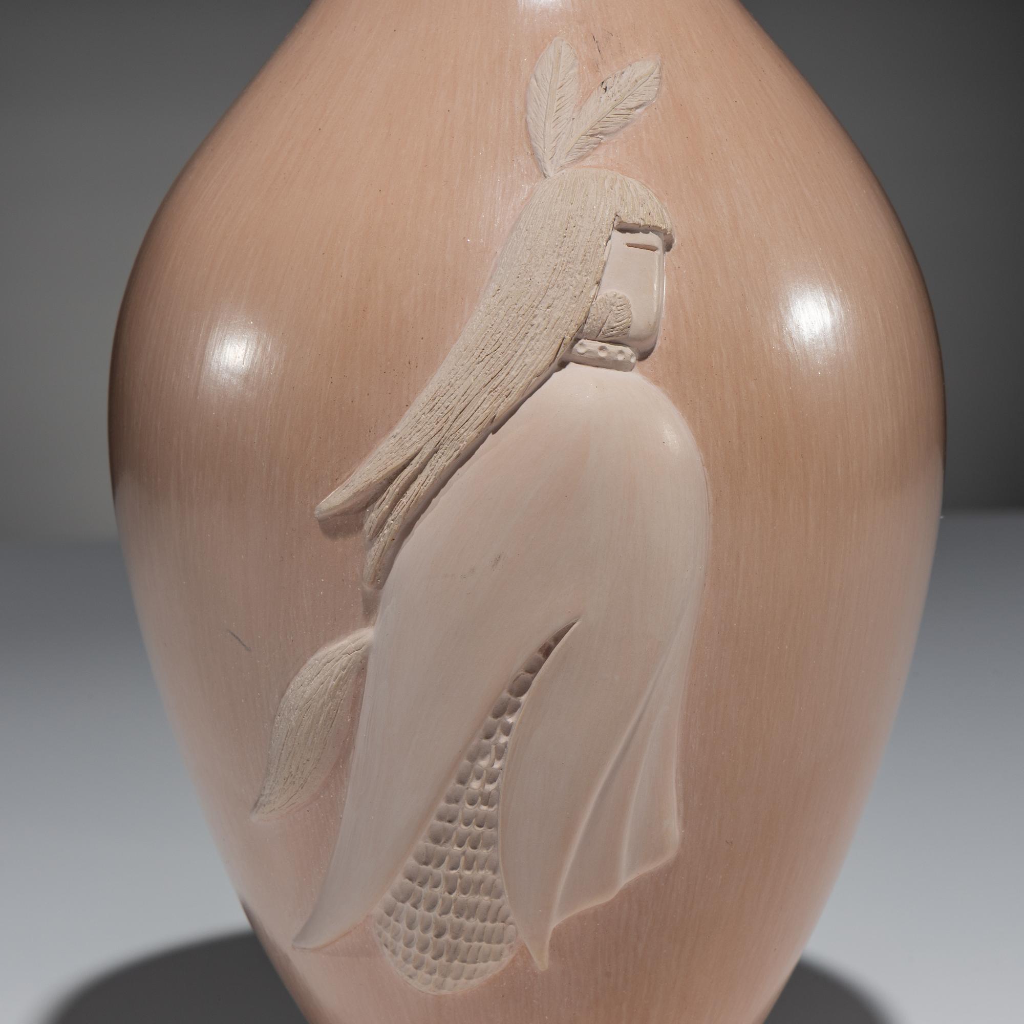 Buffware Pottery Vase, Corn Maiden