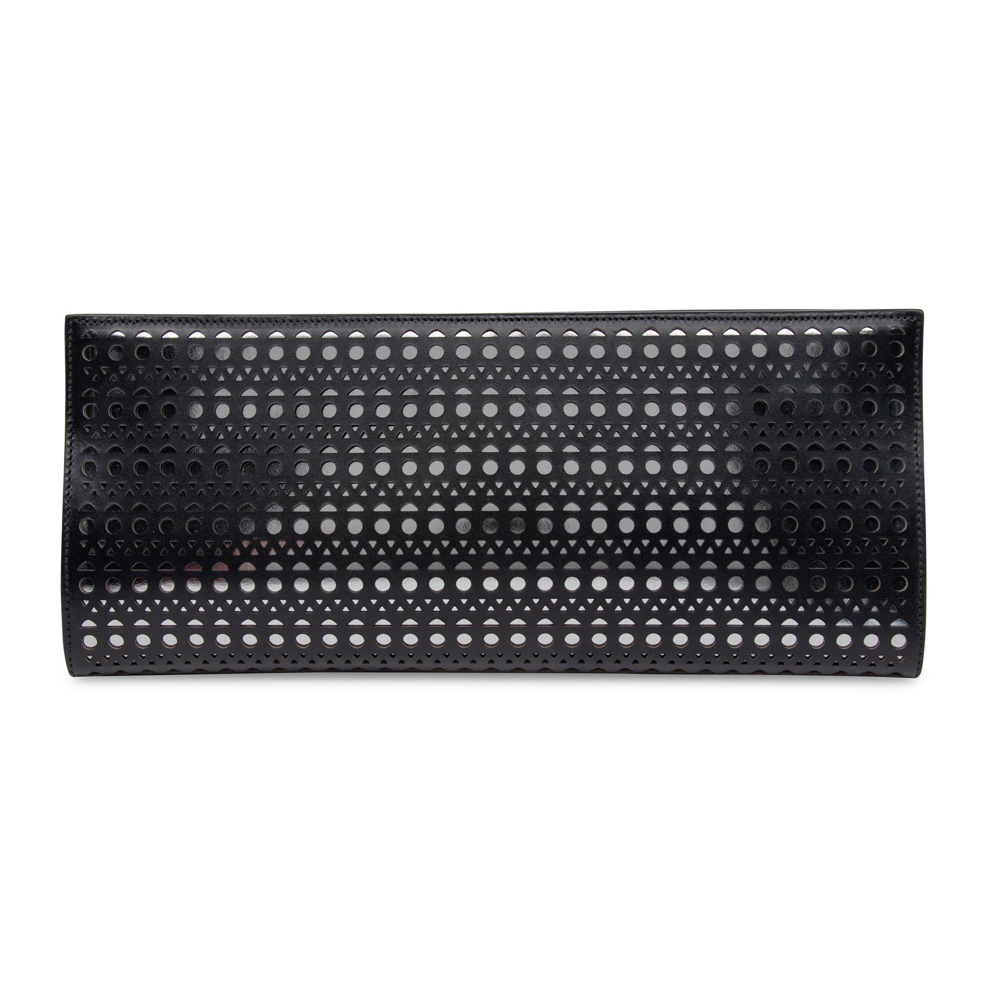 Alaïa, Laser-Cut Leather Clutch