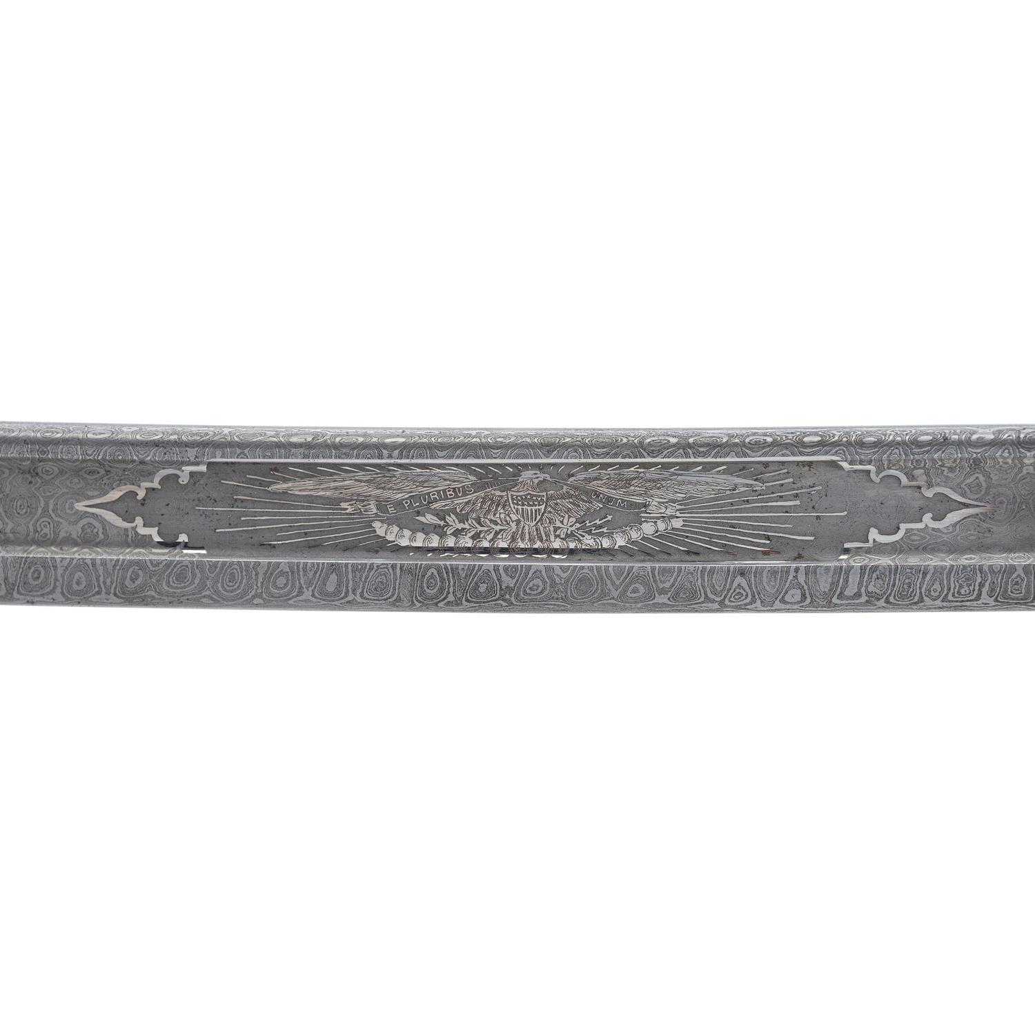Civil War Military Archive of Major Frederick M. Edgell and the 1st New Hampshire Battery Including: Tiffany & Co. M1850 Presentation Sword in Case with 80 Original Documents, Letters, CDVs, and Accessories