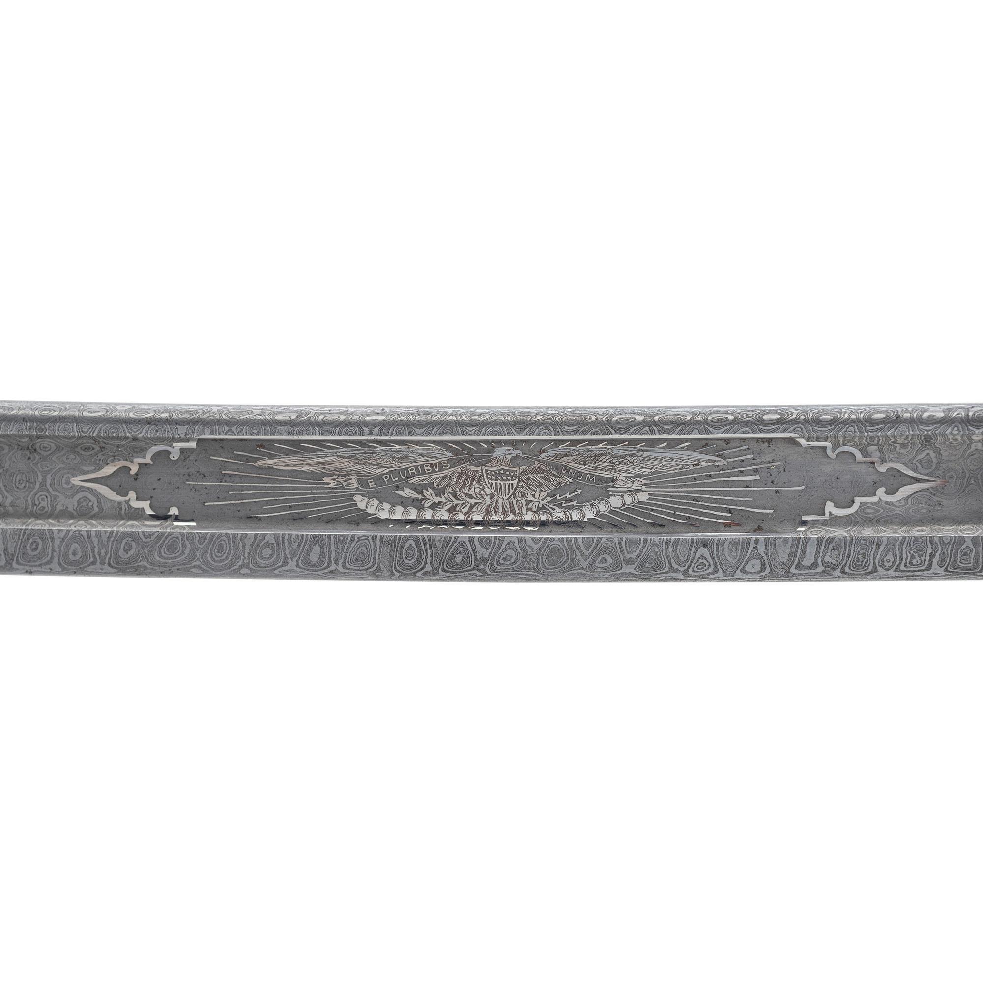 Civil War Military Archive of Major Frederick M. Edgell and the 1st New Hampshire Battery Including: Tiffany & Co. M1850 Presentation Sword in Case with 80 Original Documents, Letters, CDVs, and Accessories