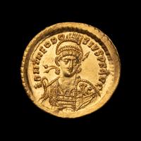 [ANCIENT] EASTERN ROMAN EMPIRE. Theodosius II (c. 441 AD), Av Solidus (4.4g)