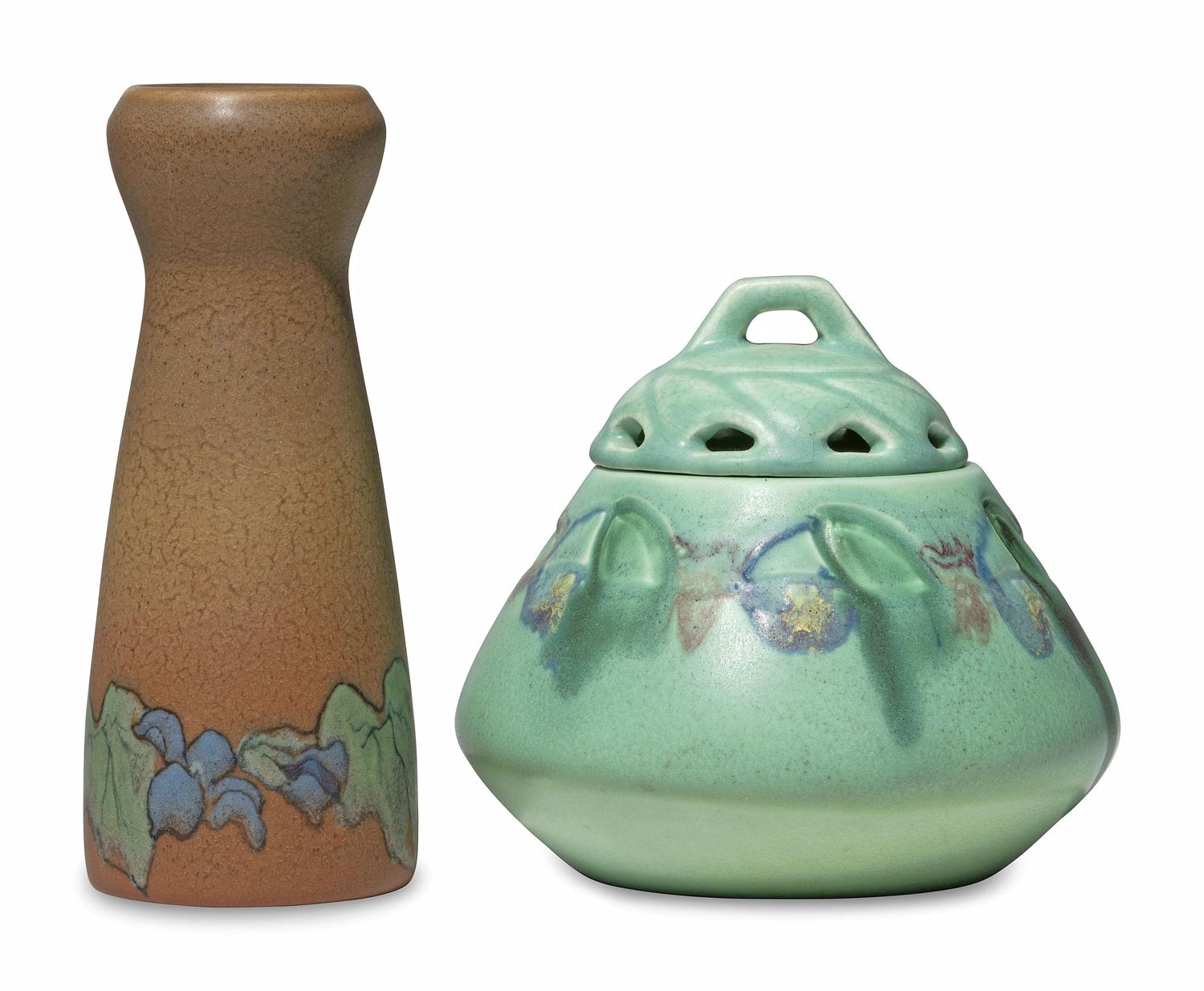 Two Charles S. Todd for Rookwood Pottery Table Articles