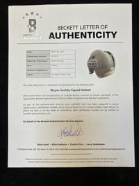 A Wayne Gretzky Signed Autogaph Hockey Helmet (Beckett Authentication Services Letter),