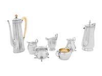 A Group of Seven American Silver Coffee Service Articles