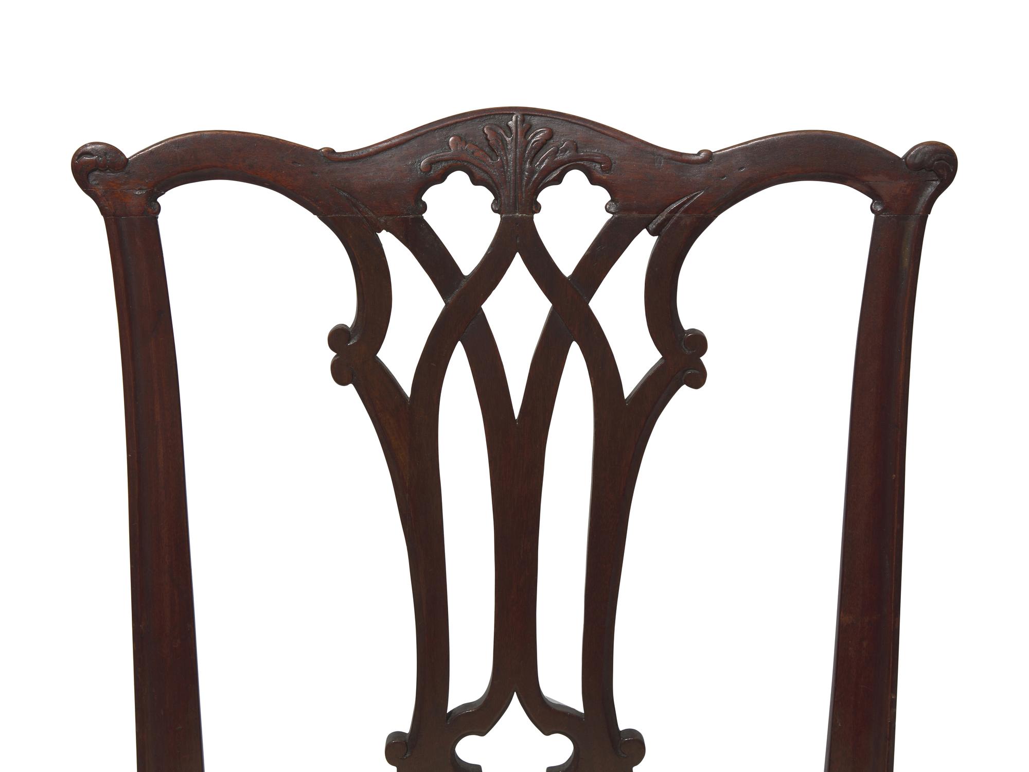 A Chippendale Carved Mahogany Side Chair, Philadelphia, PA, Late 18th Century
