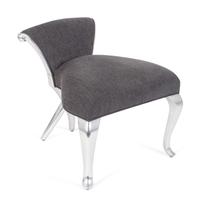 A Christopher Guy Silver Leaf Givenchy Vanity Chair — 21ST CENTURY