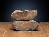 Sioux Beaded Buffalo Hide Moccasins
