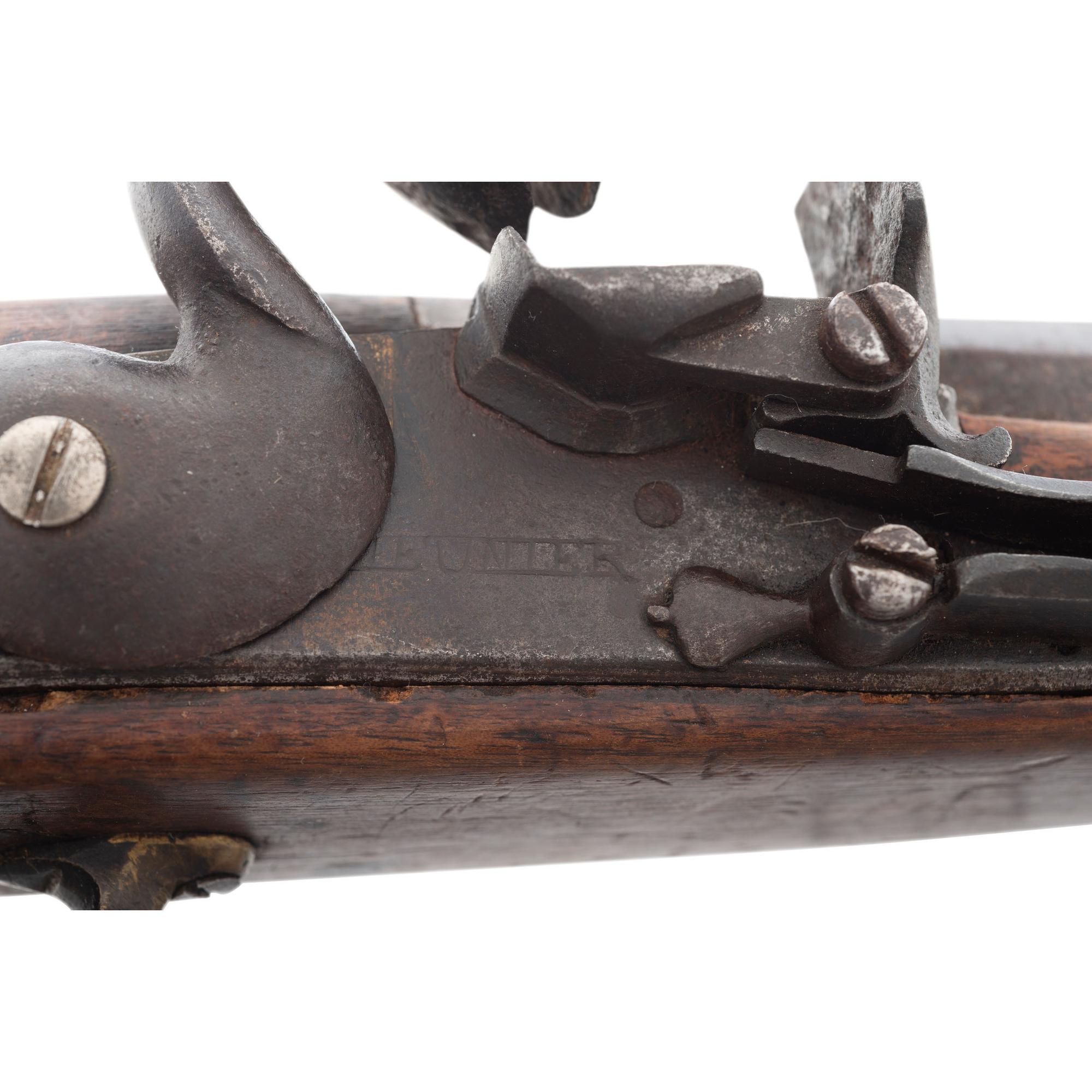 Composite Tack Decorated Flintlock Trade Pistol Marked "H.J. Meunier"