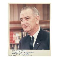 [Presidential] Johnson, Lyndon B. Inscribed photograph