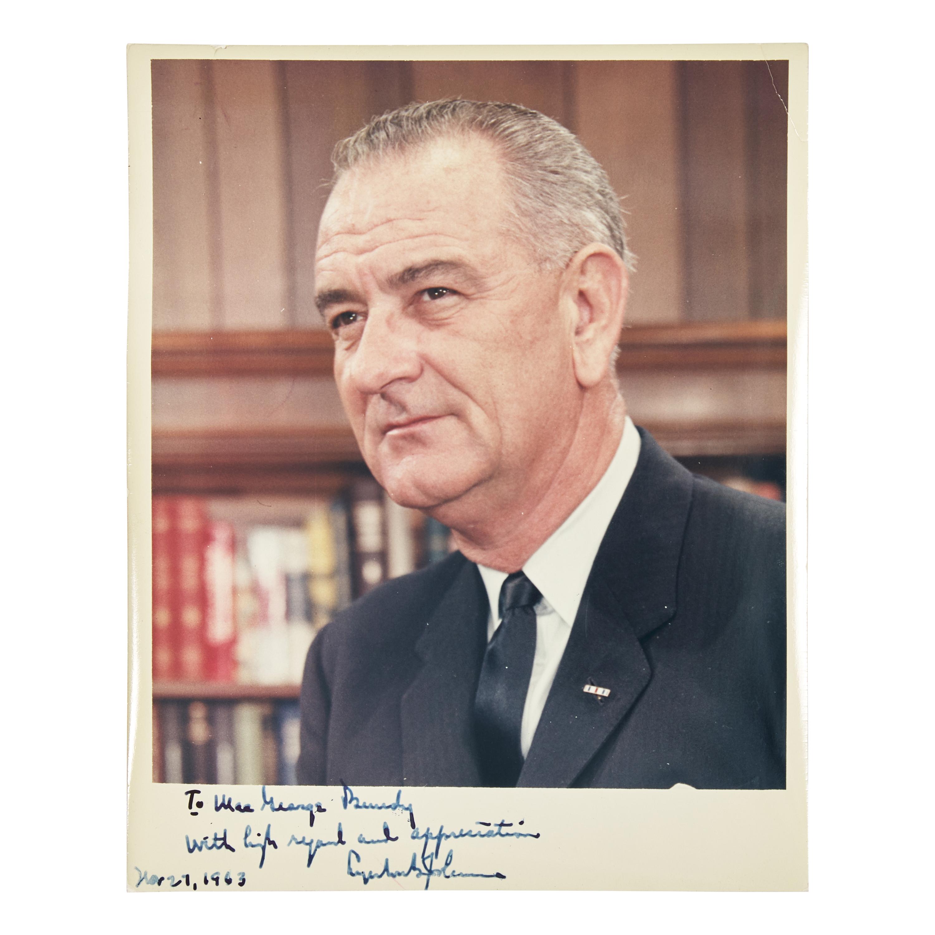 [Presidential] Johnson, Lyndon B. Inscribed photograph
