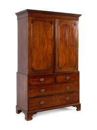 A George III Mahogany Linen Press