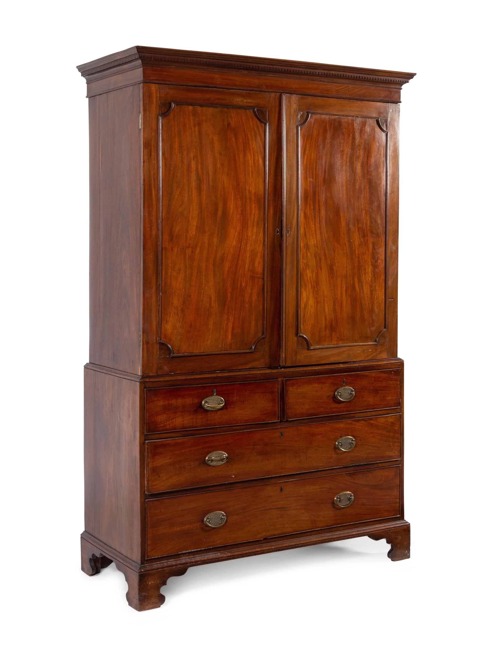 A George III Mahogany Linen Press