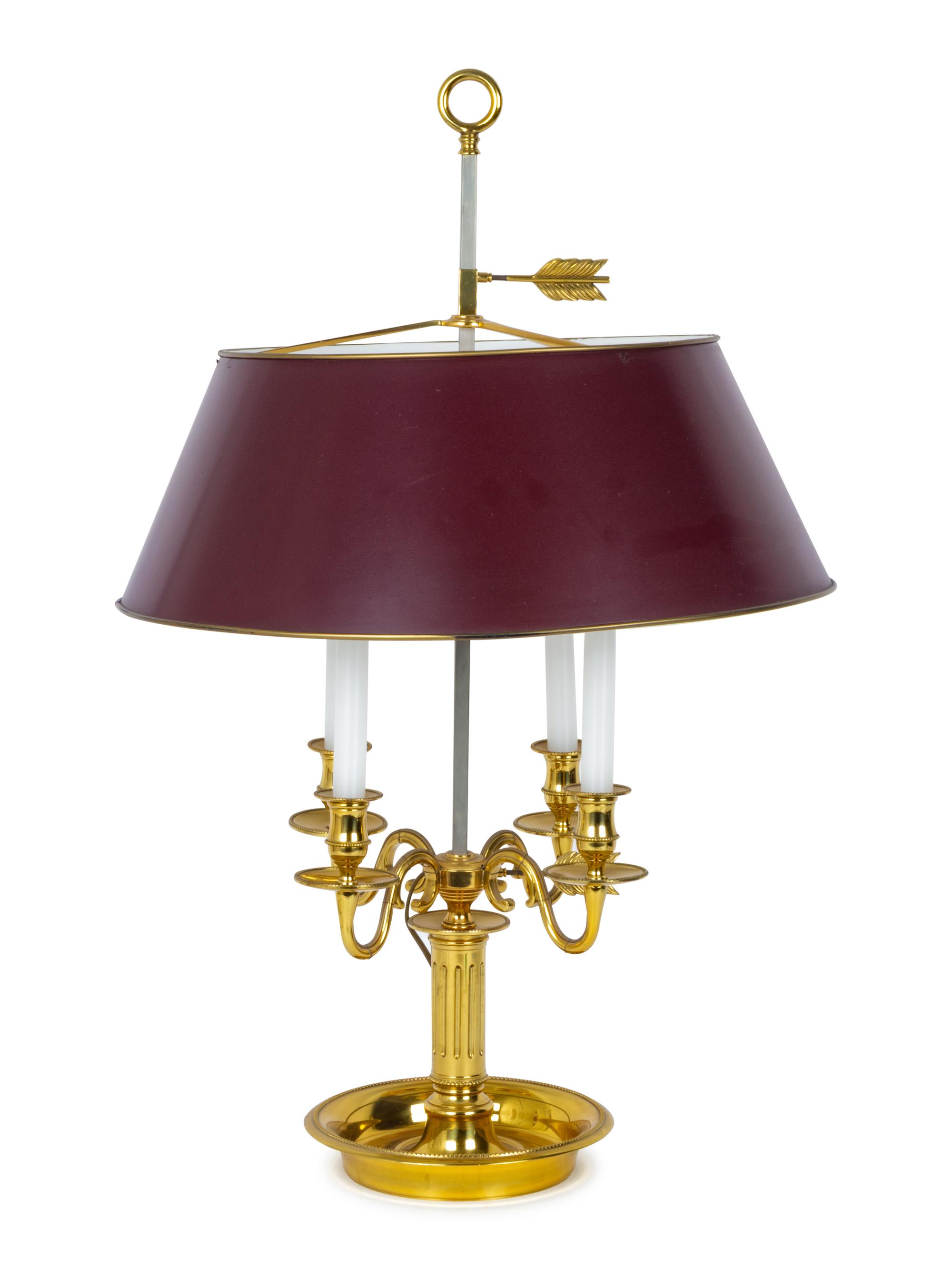 A Gilt Bronze Bouillotte Lamp
