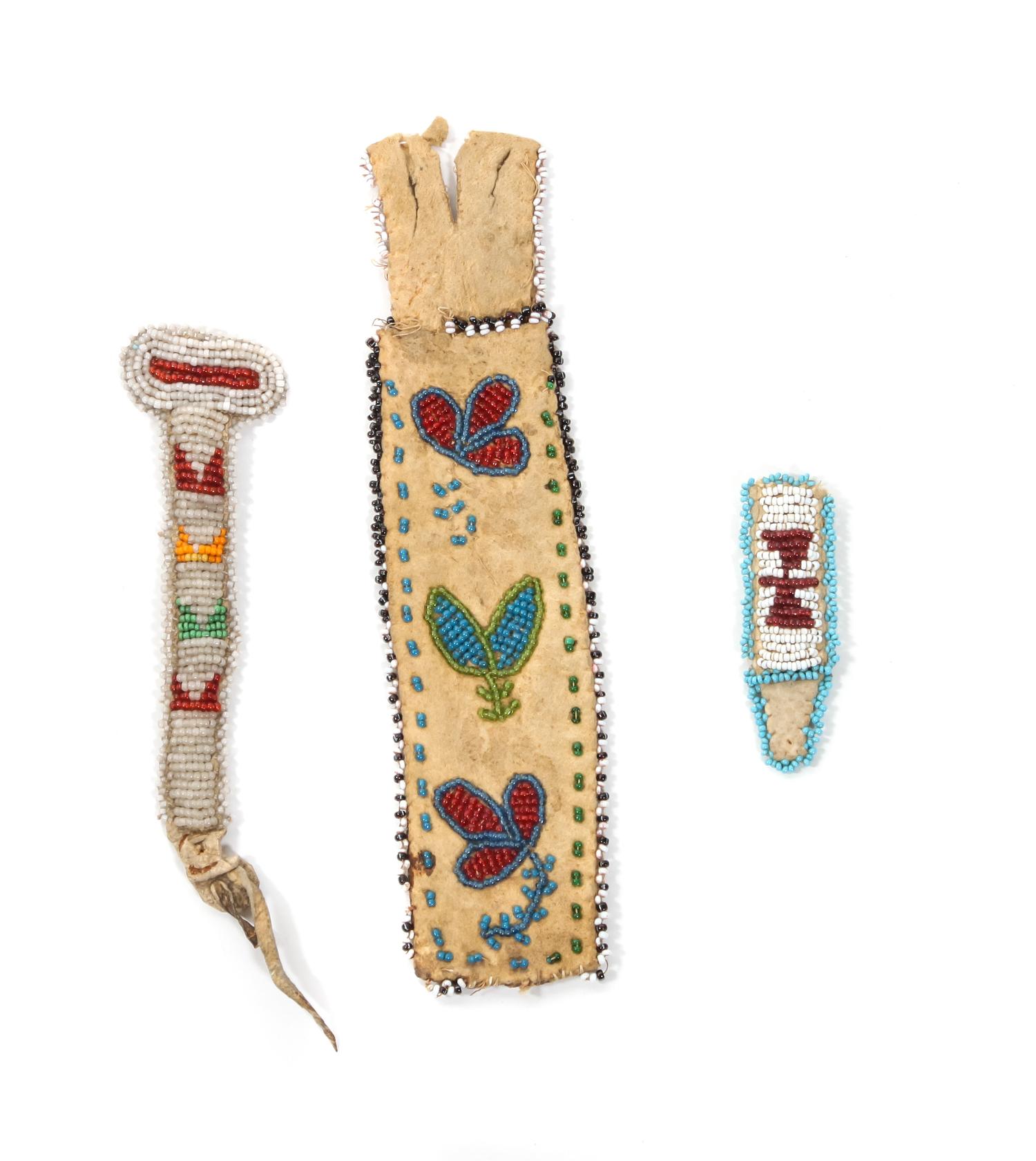 Three Plains/Plateau Area Beaded Items Length of longest 8 inches