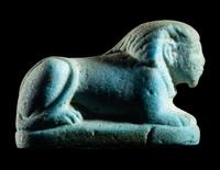 An Egyptian Faience Sphinx