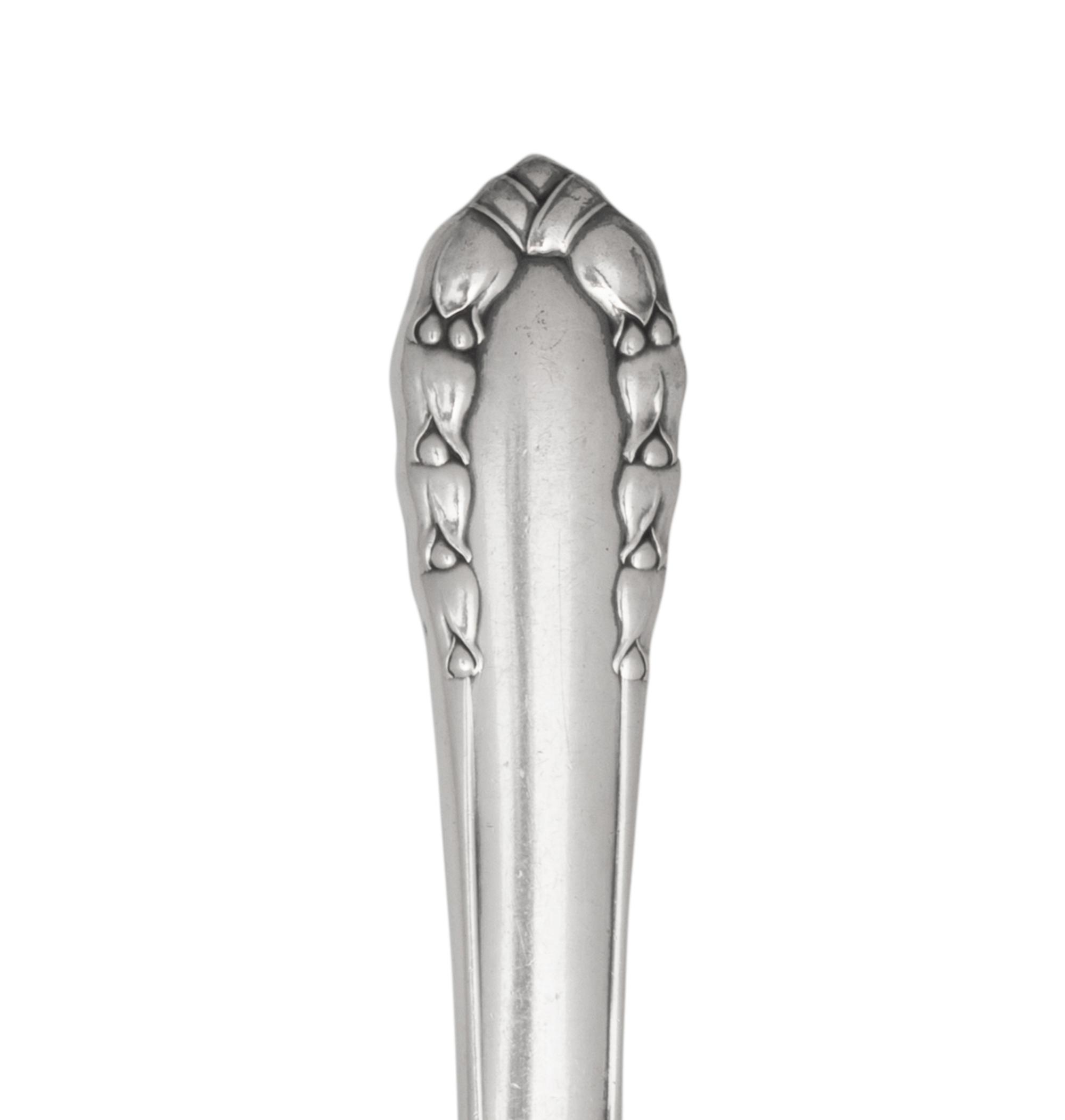 A Georg Jensen Lily of the Valley Silver Flatware Service