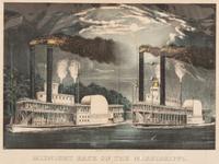 [SHIPPING] -- CURRIER and IVES, publishers Sloop Yacht "Volunteer," 1887. (G.5957) -- Midnight Race on the Mississippi, 1875. (G.4477) -- Vigilant. Defender of the America's Cup, October 1893, n.d. (G.6972)