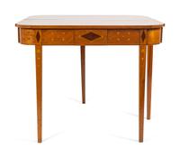 A Federal Inlaid Maple Game Table — PROBABLY SOUTHERN, 19TH CENTURY
