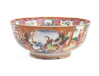A Chinese Export Porcelain Punch Bowl